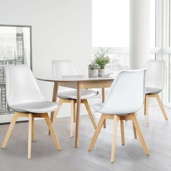 Leather Dining Chairs Set of 4