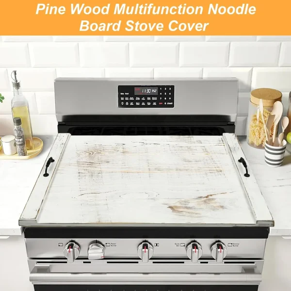 Pine Wood Noodle Board Stove Top Cover