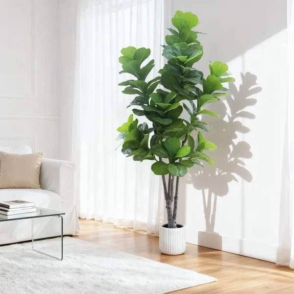 5ft/6ft/7ft Tall Artificial Fiddle Leaf Fig Tree